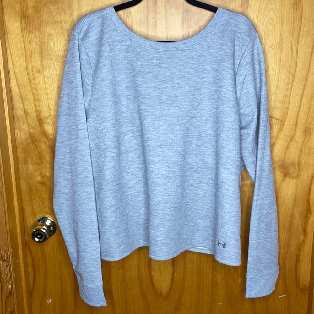 Under Armor heather gray Sweatshirt cross back
